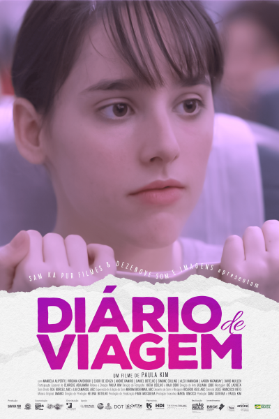 cartaz do filme Diário de Viagem com imagem do rosto da atriz Manoela Aliperti