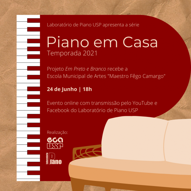 Cartaz recital 24 de junho Série Piano em Casa