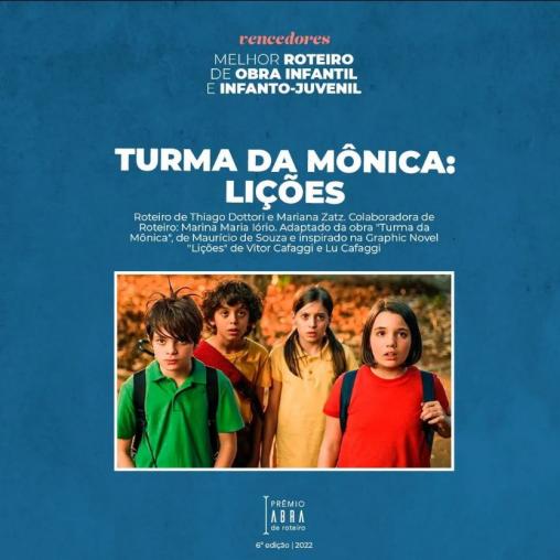 Vencedor de melhor roteiro de obra infantil e infanto-juvenil - Turma da Mônica: Lições.
