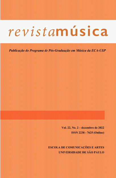 Capa da revista Música. A capa tem um fundo laranja texturizado. Além do nome da revista, outras informações sobre a edição estão presentes na imagem.