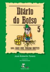 A capa conta com uma caricatura de Bolsonaro com dois baús de moedas. O desenho está sobre um fundo bege que está sobre a capa que tem fundo verde. Em volta, informações de nome do livro e autoria.