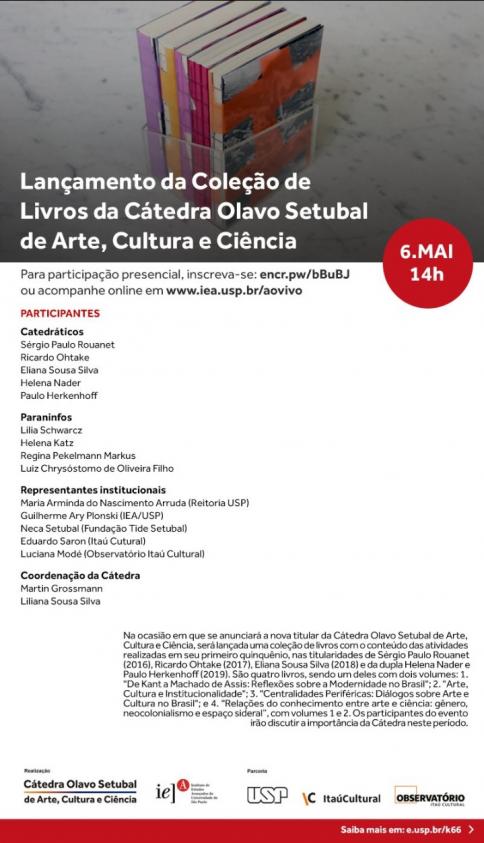 Lançamento da Coleção de Livros da Cátedra Olavo Setubal de Arte, Cultura e Ciência