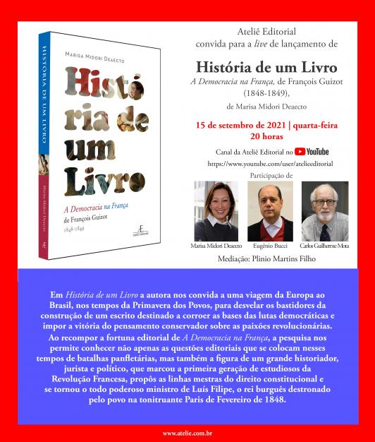 cartaz de lançamento do livro história de um livro