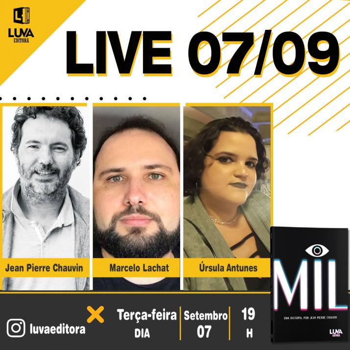 cartaz de divulgação do evento de lançamento do livro mil uma distopia