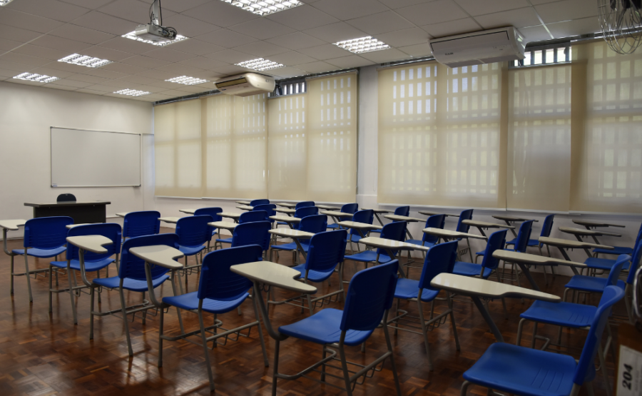 Sala de aula reformada