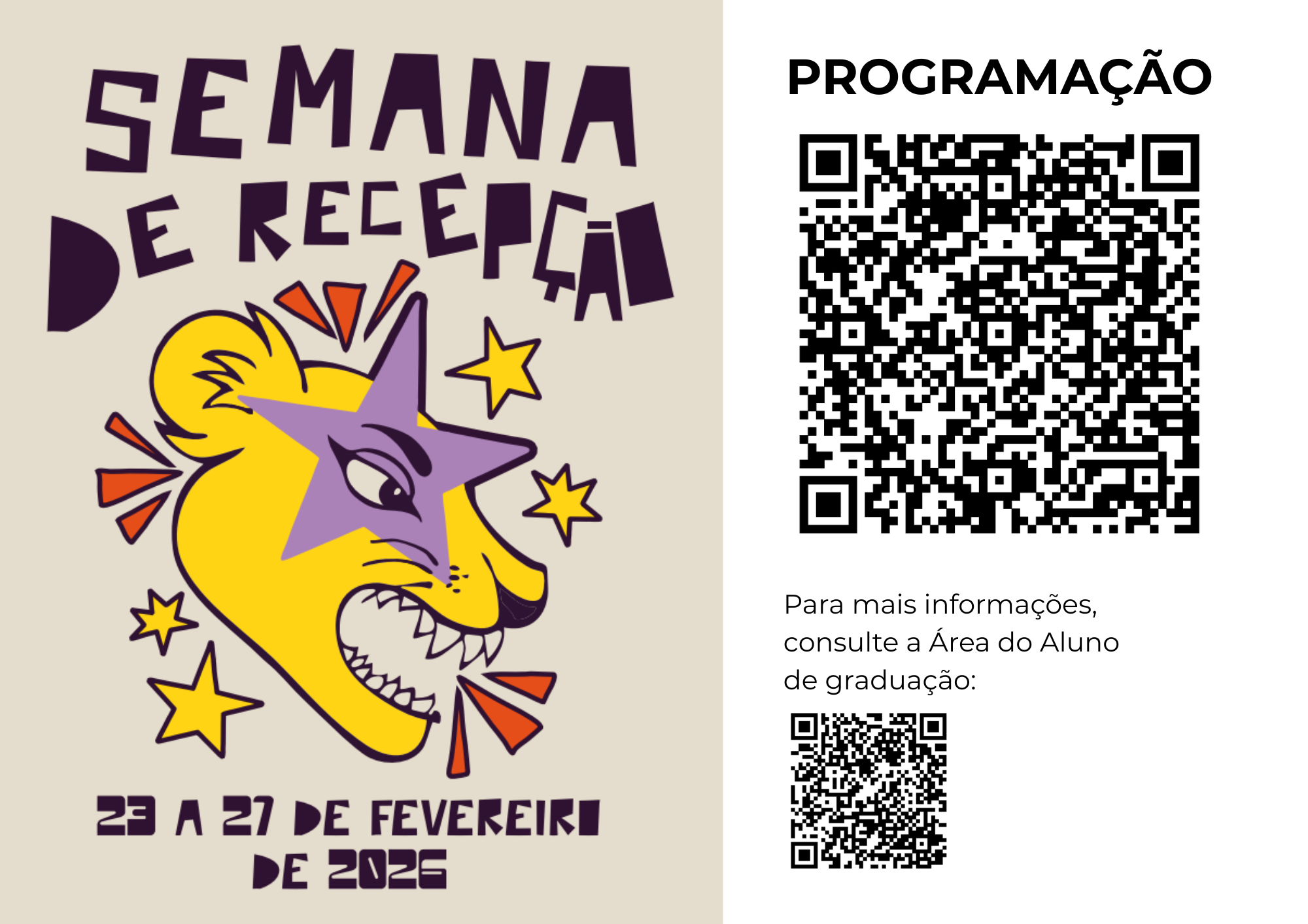 Programação da Semana de Recepção